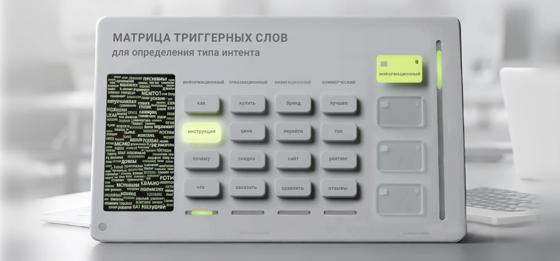 Матрица триггерных слов для определения типа интента