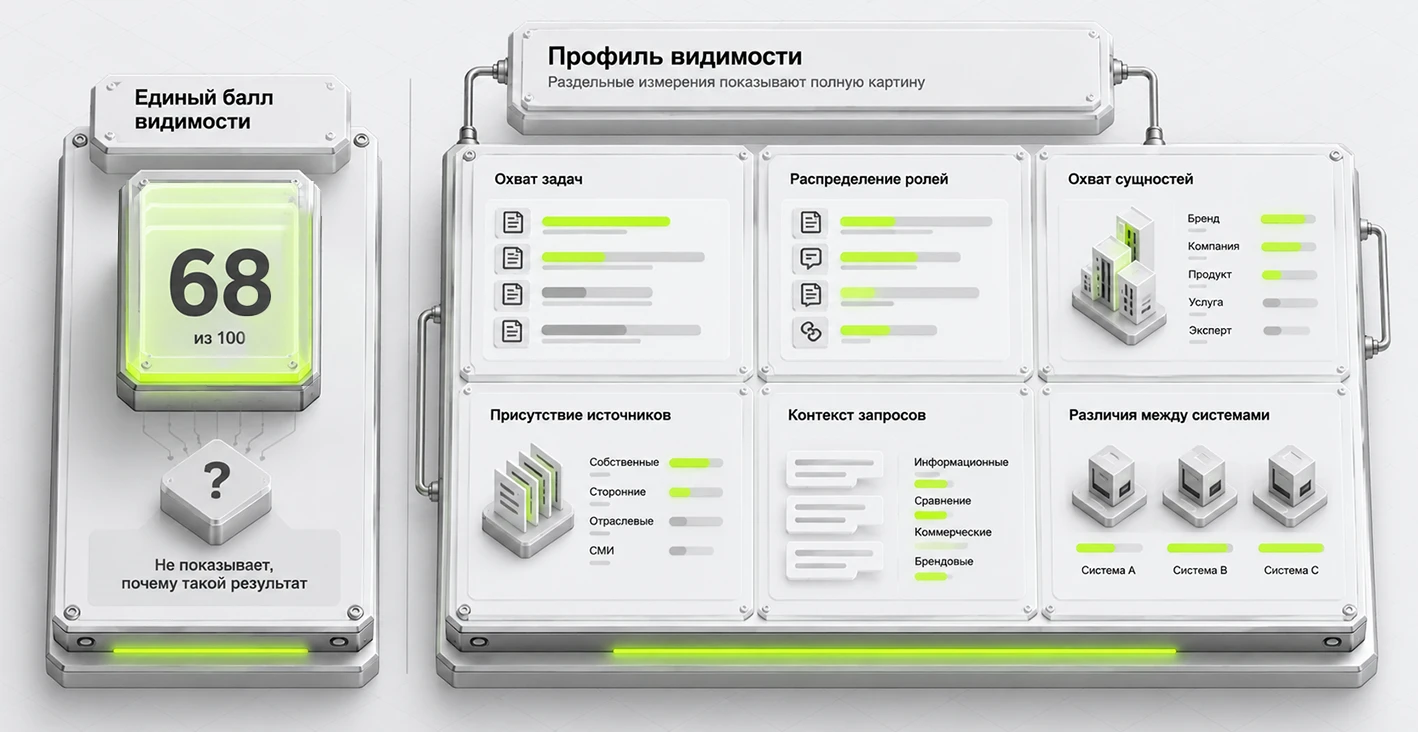 Профиль видимости компании вместо универсального итогового показателя