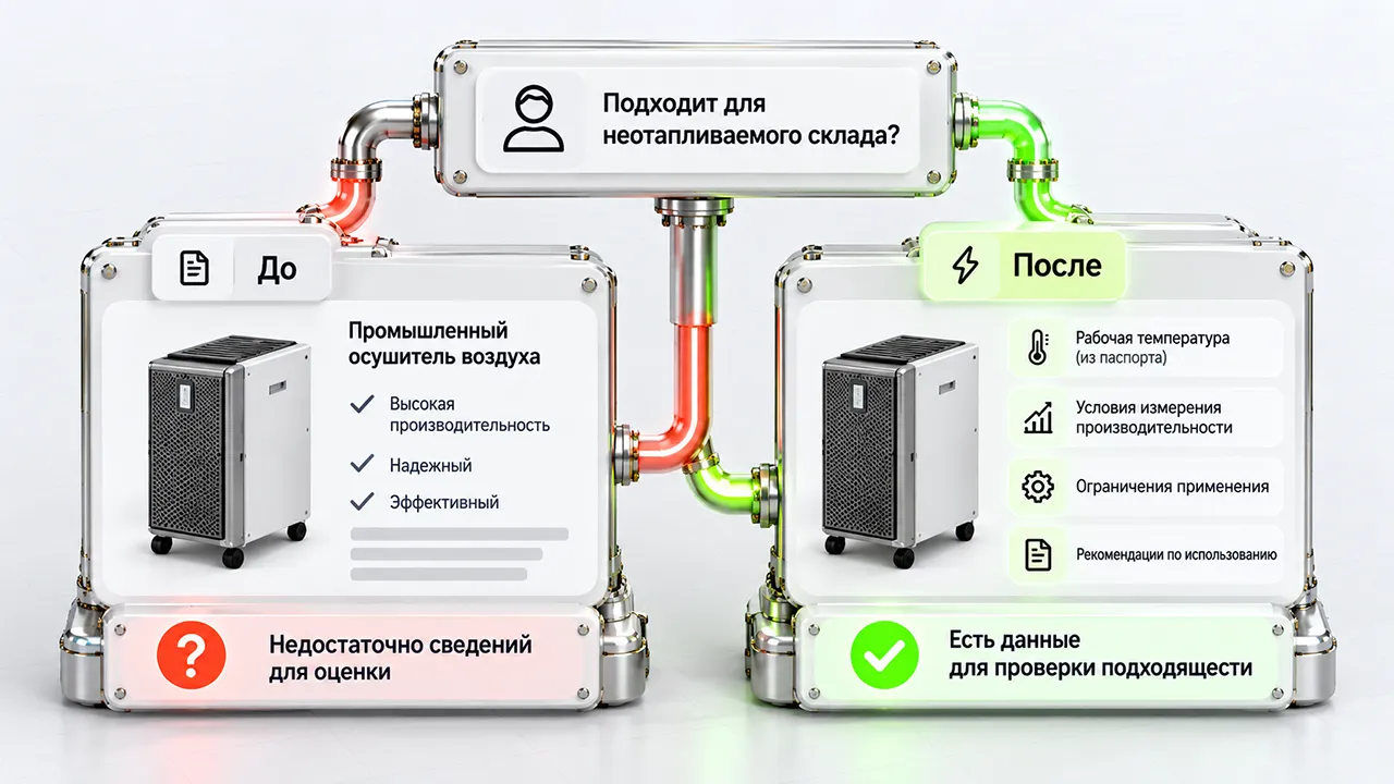 Карточка товара до и после содержательной доработки